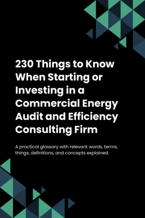 230 Things to Know When Starting or Investing in a Commercial Energy Audit and Efficiency Consulting Firm