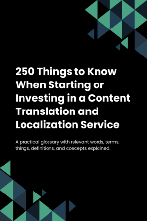 250 Things to Know When Starting or Investing in a Content Translation and Localization Service