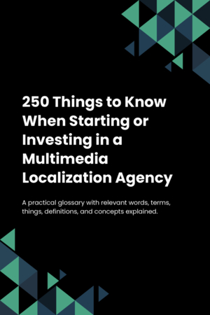 250 Things to Know When Starting or Investing in a Multimedia Localization Agency