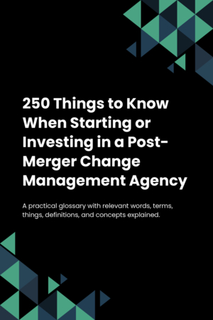 250 Things to Know When Starting or Investing in a Post-Merger Change Management Agency