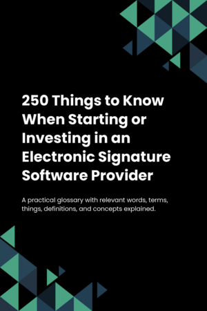 250 Things to Know When Starting or Investing in an Electronic Signature Software Provider