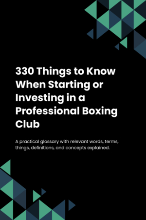 310 Things to Know When Starting or Investing in a Professional Boxing Club